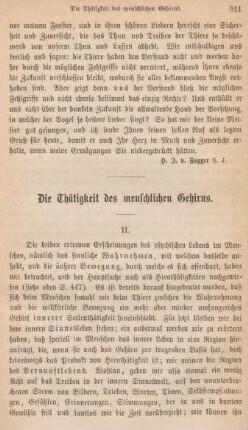 511-529 Die Thätigkeit des menschlichen Gehirns : II.