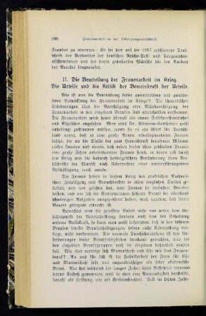 198-214 II. Die Beurteilung der Frauenarbeit im Kriege