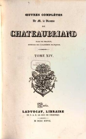 Oeuvres complètes de Chateaubriand, 14. Génie du Christianisme : tome 4