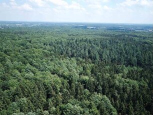 Hahnheide: Luftbild Richtung Süd-West, im Hintergrund Hamfelde