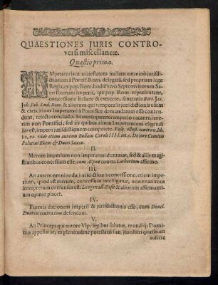 Quaestiones Iuris Controversi miscellaneae.