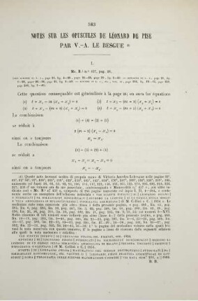 Notes sur les opuscules de Léonard de Pise.