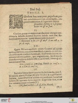 [Thesis I - XXIV]