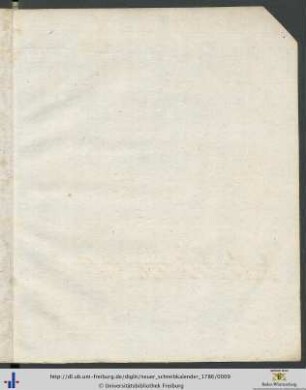Neuer Schreibkalender: ... auf das Jahr nach der Gnadenreichen Geburt Jesu Christi 1786