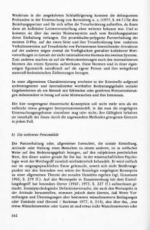 b) Die verlorene Personalität