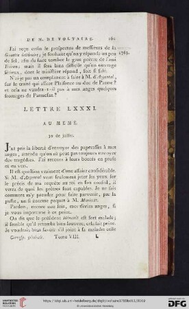 (Lettre LXXXI - XC)