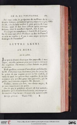 (Lettre LXXXI - XC)