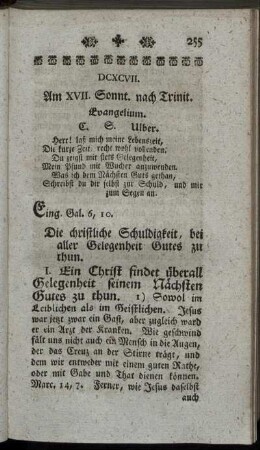 DCXCVII. Am XVII. Sonnt. nach Trinit.