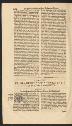Sectio III. De Gradibus Consangvinitatis Jure Divino Prohibitis.