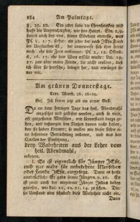 184-199, Am grünen Donnerstage.
