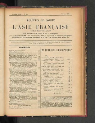 20e Liste des Souscripteurs.