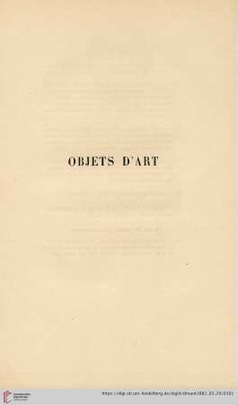 Objets d'Art (Nr. 249 - 326)