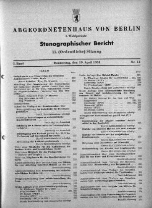 Nr. 11, 19. April 1951