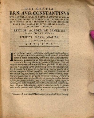 Peccatum in Spiritum Sanctum : Commentatio I. ad sacra pentecostes pie celebranda in Academia Ienensi proposita