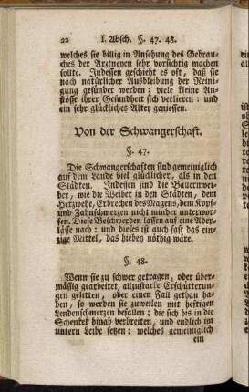 Von der Schwangerschaft.