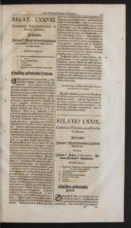 Relatio LXXIX.