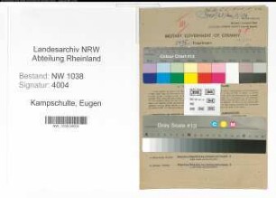 Entnazifizierung Eugen Kampschulte , geb. 30.10.1904 (Bankangestellter)
