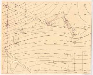 Gartenanlage Evangelische Volksschule am Burgfeld, Neviges: Lageplan mit Höhenlinien 1:200