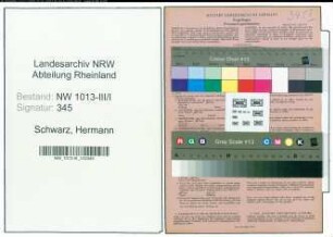 Entnazifizierung Hermann Schwarz , geb. 22.06.1894 (Schlosser)