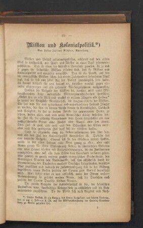 Mission und Kolonialpolitik