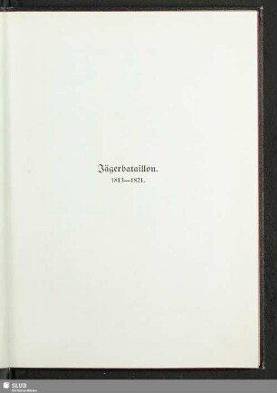 Jägerbataillon 1813-1821
