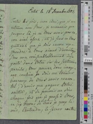 Brief an Charles de Villers