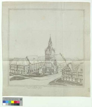Lyck (Ostpreußen), Rathaus und Kirchplatz, Wiederaufbau der kriegszerstörten Gebäude, Wettbewerbsentwurf "K I K"