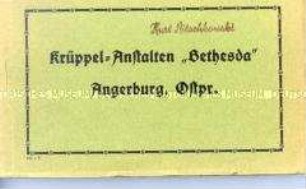 Postkartenheft der Behinderten-Anstalten "Bethesda"