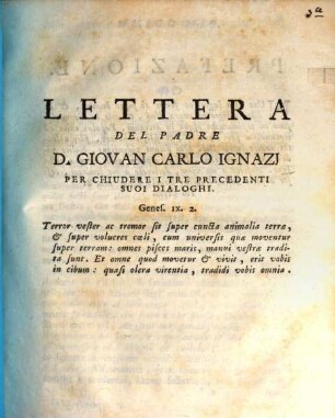 Lettera per chiudere i tre precedenti suoi dialoghi