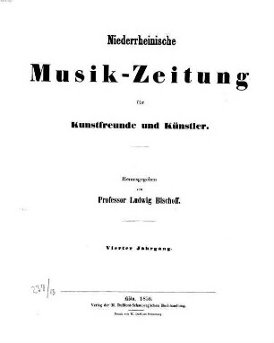 Niederrheinische Musik-Zeitung für Kunstfreunde und Künstler. 4, 4. 1856