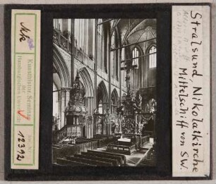 Stralsund: Nikolaikirche, Inneres von Südwesten