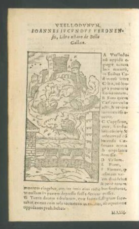 Uxellodunum. Ioannes Iucundus Veronensis, Libro octavo de Bello Gallico.