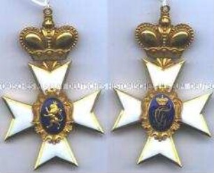 Fürstlich Schwarzburgisches Ehrenkreuz, Ehrenkreuz 1. Klasse mit Krone