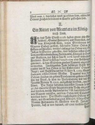 II. Ein Ritter von Alcantara im Königreich Leon.