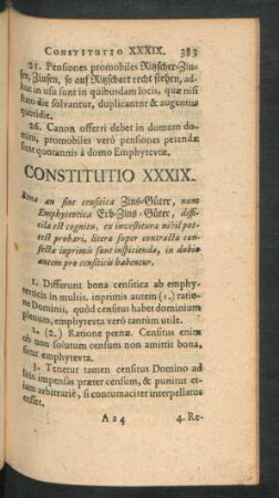 Constitutio XXXIX.