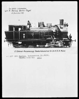 Lokomotive Nummer 8000, 1911