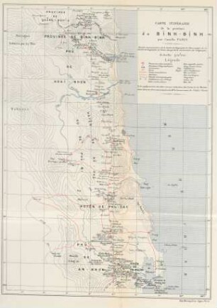 Carte itinéraire de la province de Binh-Dinh