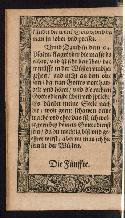 Die Fünffte.