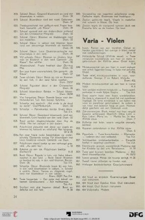 Varia – Violen (Nr. 846-866)