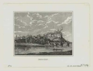 Ansicht von Meißen, Stahlstich, um 1840 : Meißen. - [Stuttgart] : [Scheible] , [um 1840]. - 1 Kunstbl. : Stahlst. ; 10 x 7 cm