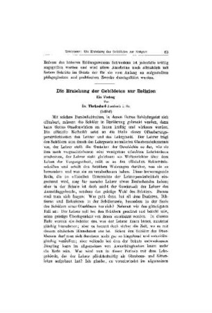 Die Erziehung der Gebildeten zur Religion : ein Vortrag ; (Schluß)