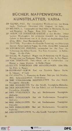 Bücher, Mappenwerke, Kunstblätter, Varia (Nr. 328-356)