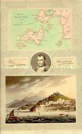 Insel Elba mit Porträt Napoleon I.
