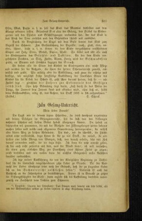 Zum Gesang-Unterricht
