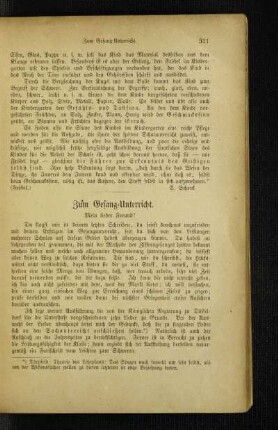 Zum Gesang-Unterricht