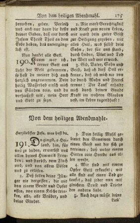 Von dem heiligen Abendmahle.