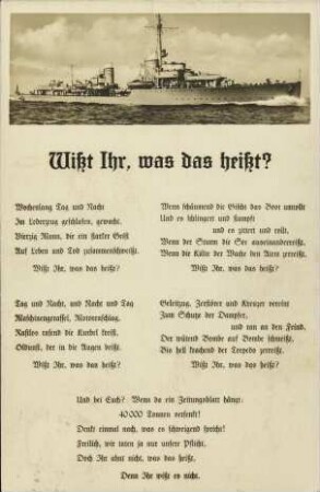 Wißt Ihr, was das heißt?