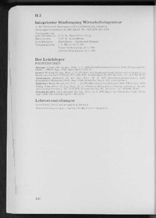 II.5 Integrierter Studiengang Wirtschaftsingenieur