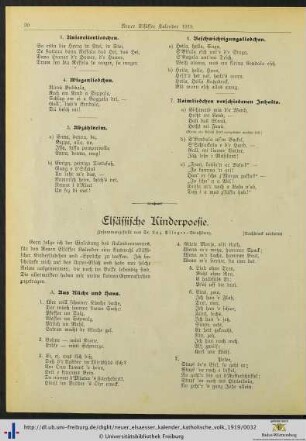 Elsässische Kinderpoesie.
