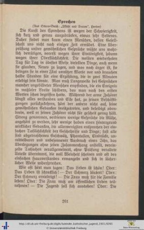 Sprechen.